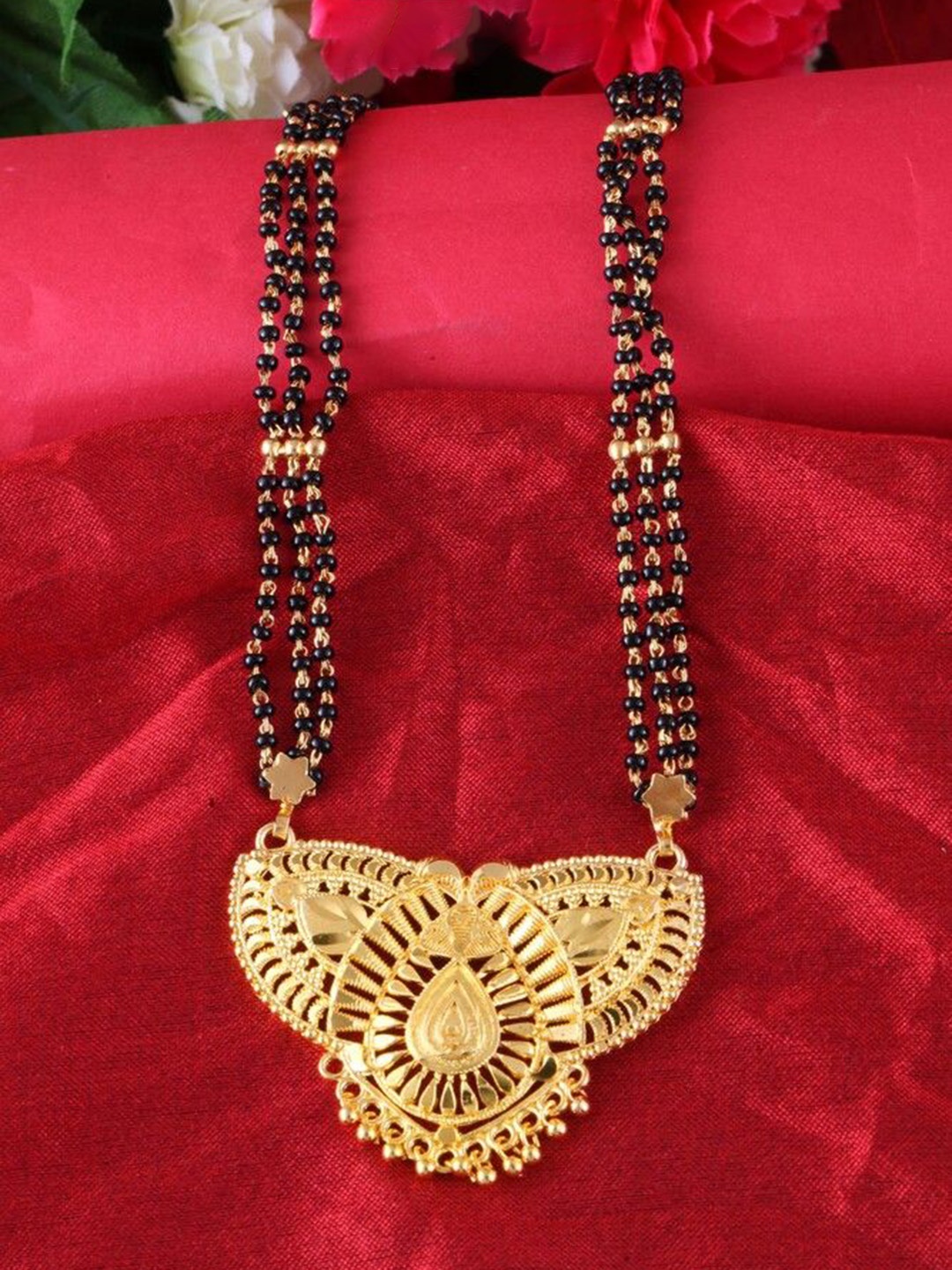 

DIVASTRI One Gram Gold-Plated Beaded Mangalsutra