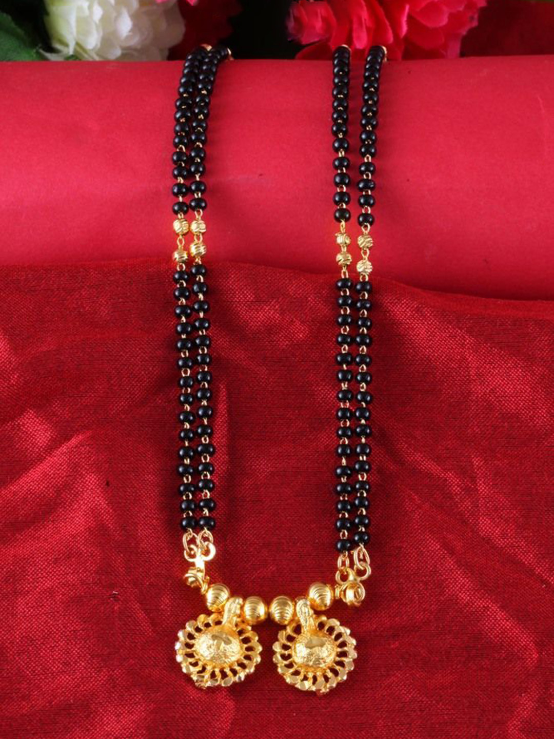

DIVASTRI One Gram Gold-Plated Beaded Mangalsutra