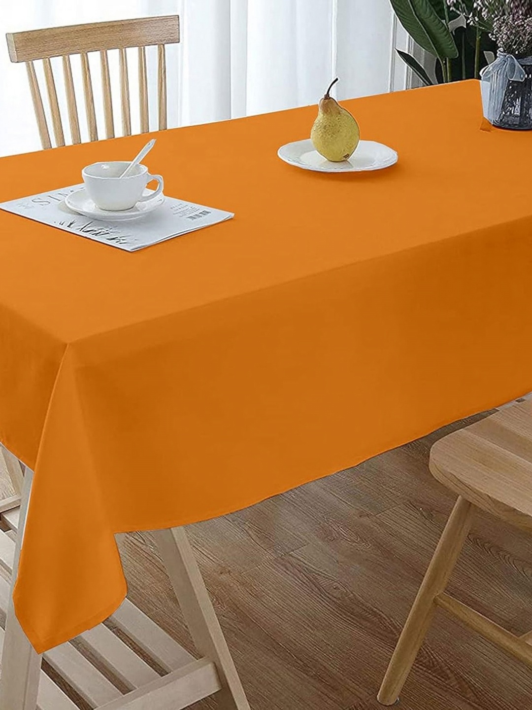 

Lushomes Orange Cotton 2-Seater Table Cover