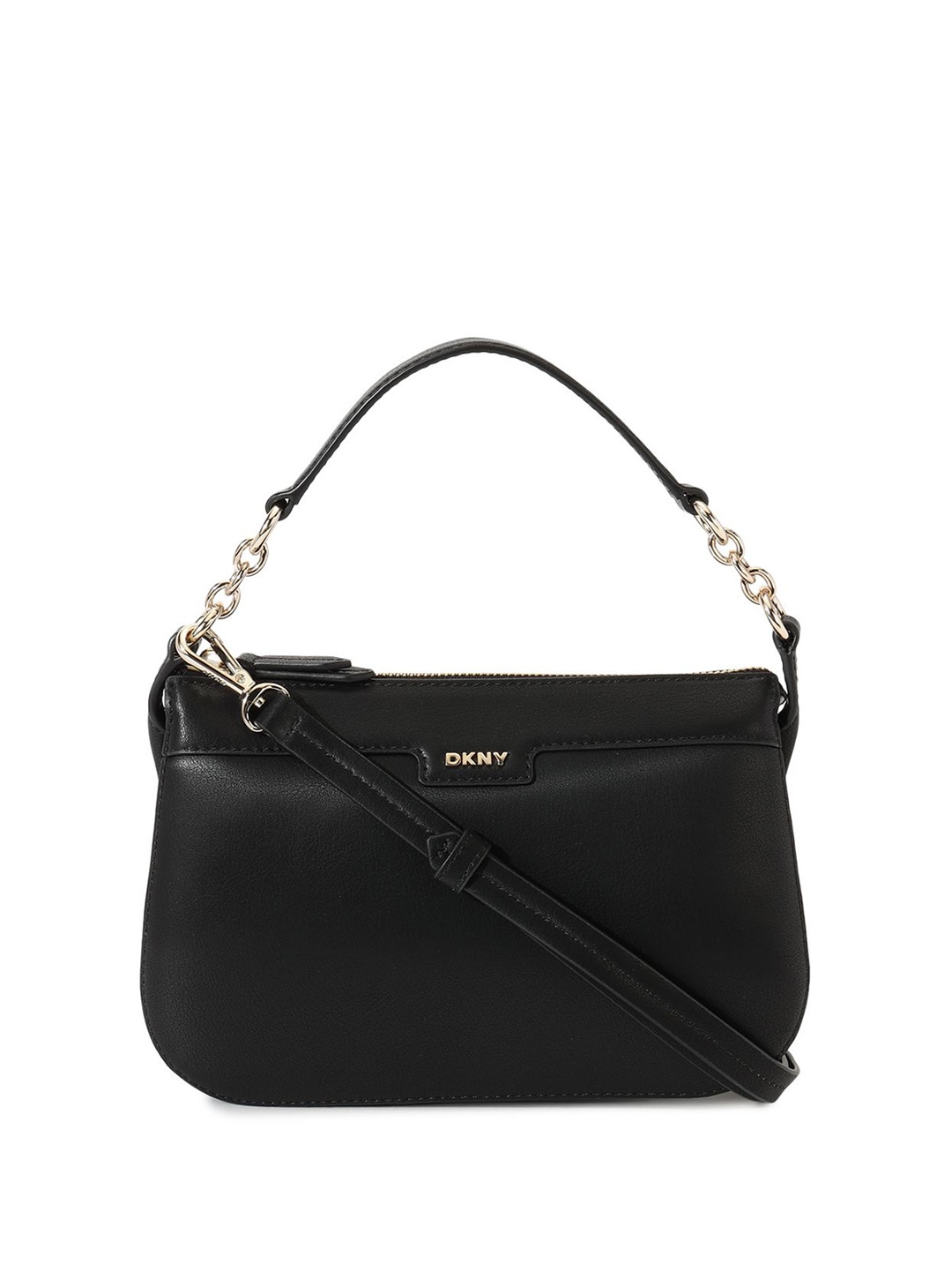 

DKNY PU Structured Handheld Bag with Tasselled, Black