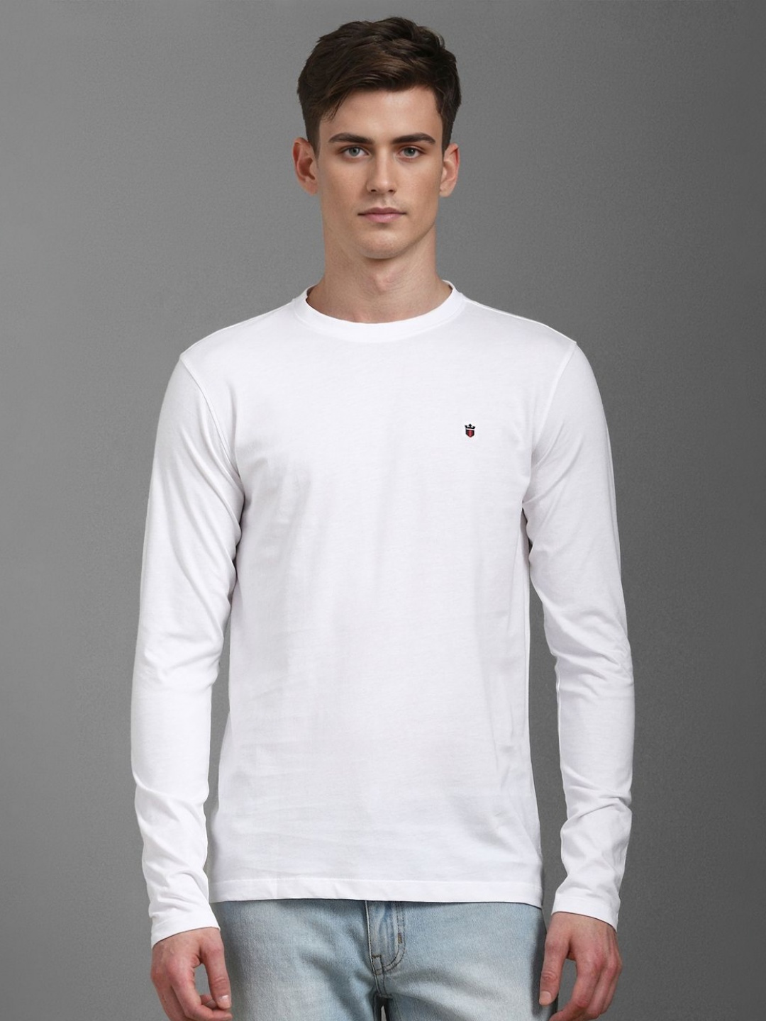 

Louis Philippe Jeans Men Slim Fit T-shirt, White