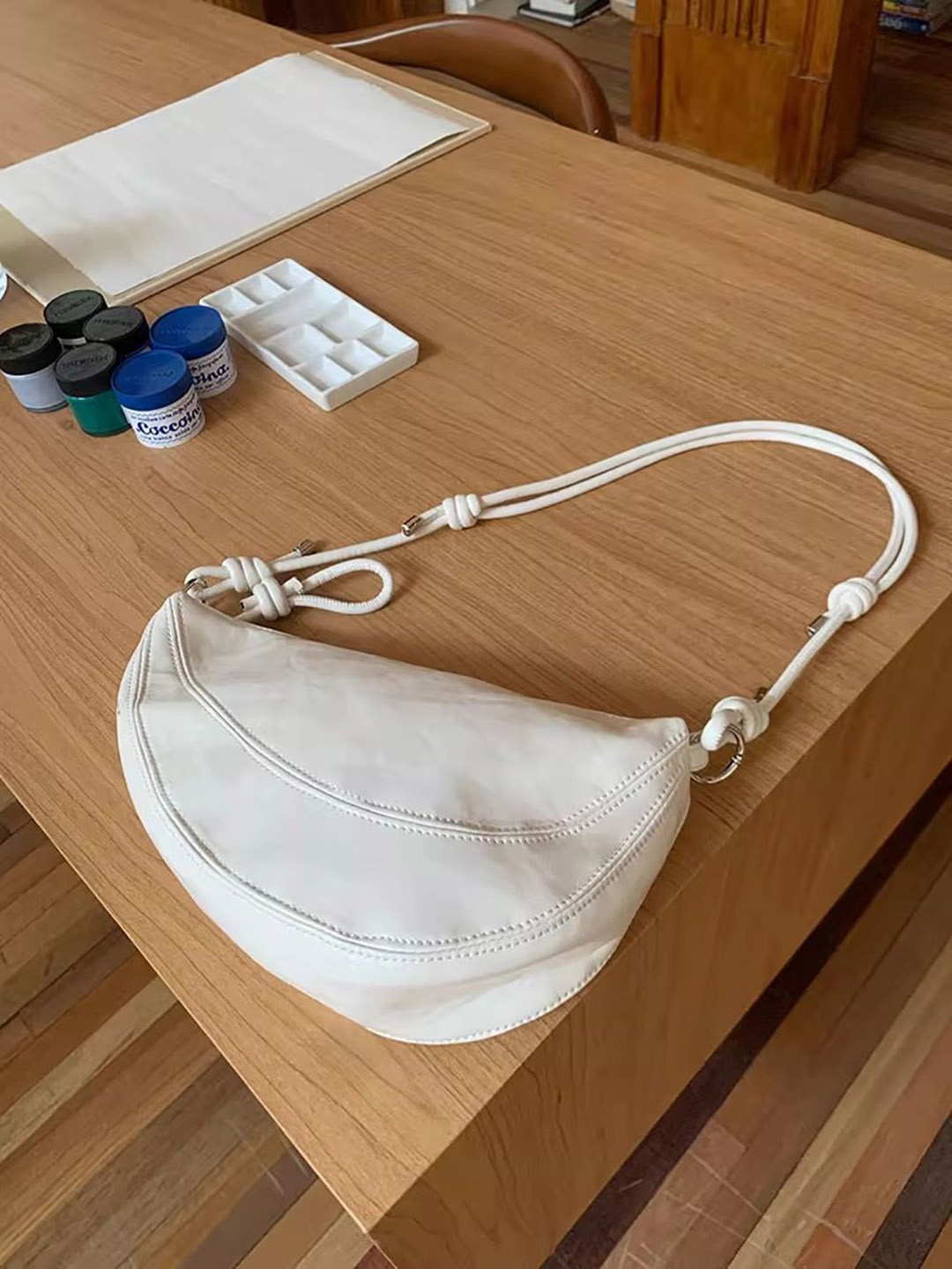 

StyleCast x Revolte Hobo Bag, White