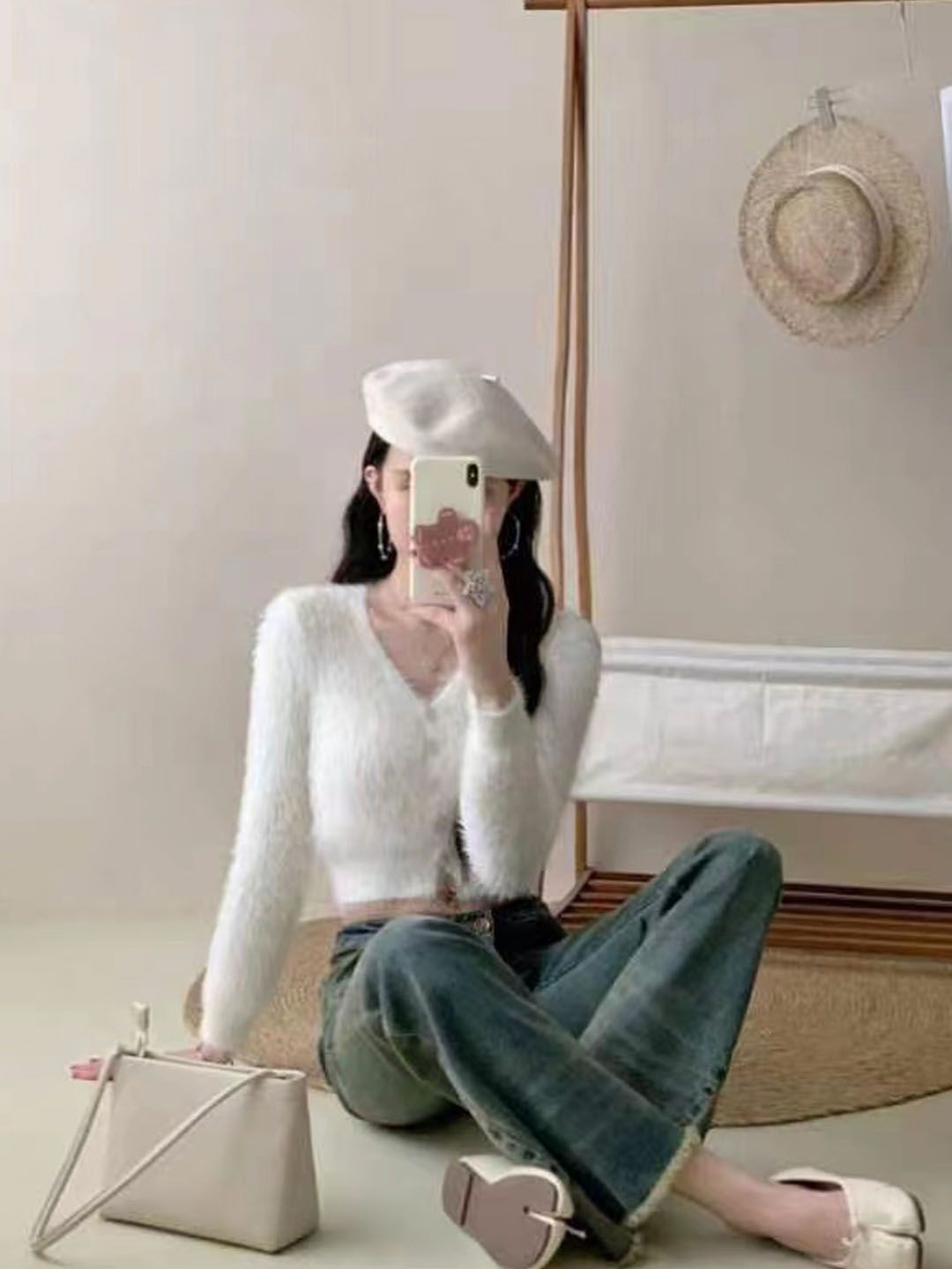 

StyleCast Women Woollen Crop Cardigan, White