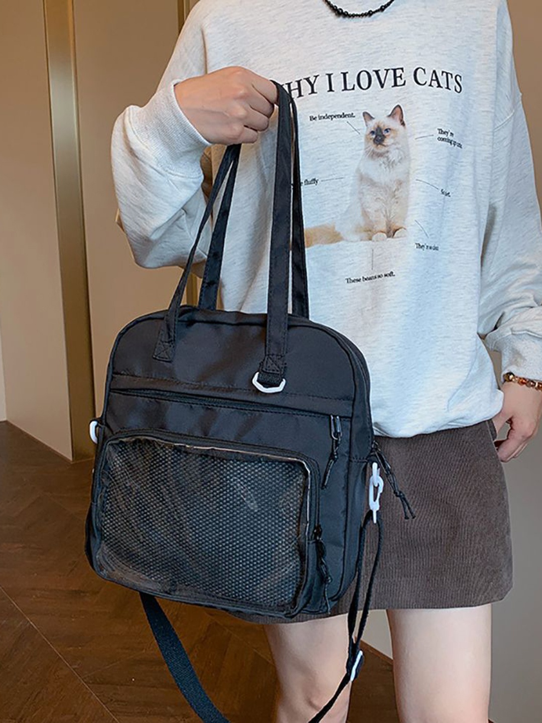 

StyleCast x Revolte Structured Shoulder Bag, Black