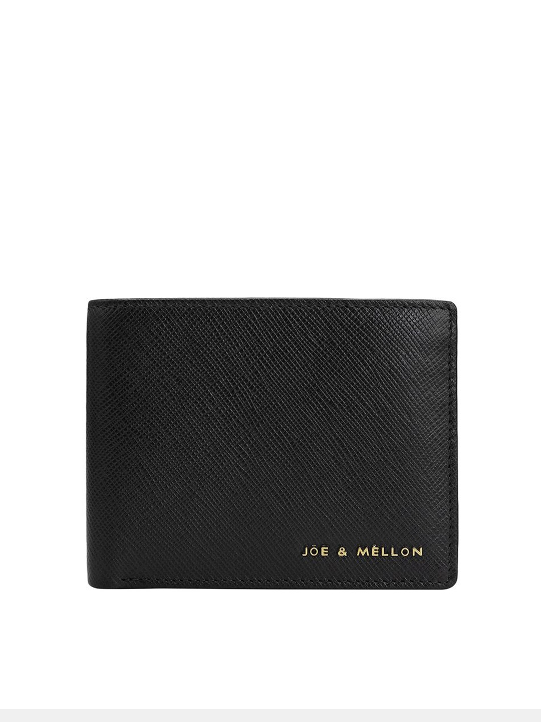 

Joe & Mellon Men Textured Leather Two Fold Wallet, Black