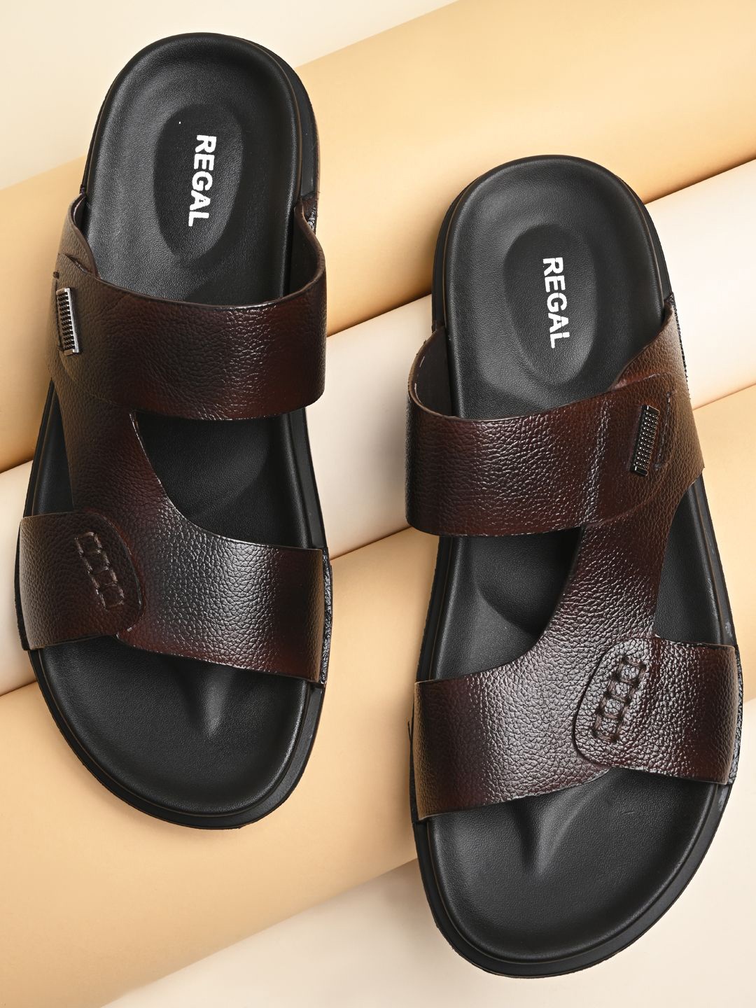 

Regal Men Leather Comfort Sandals, Brown