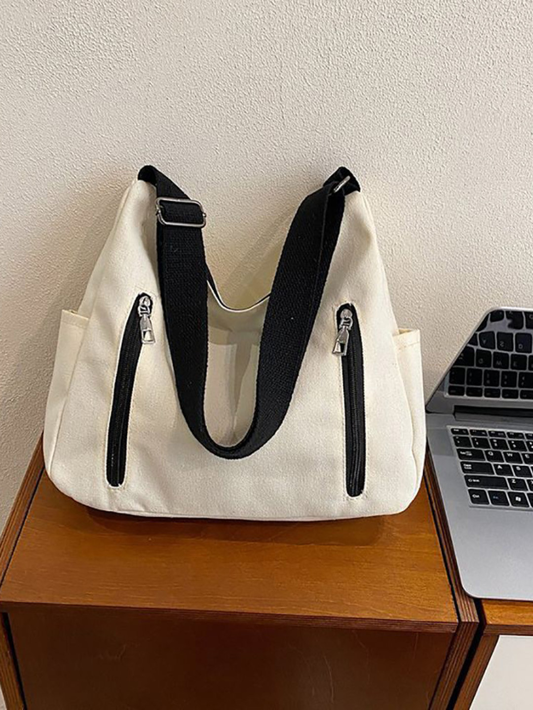 

StyleCast x Revolte Half Moon Handheld Bag, White
