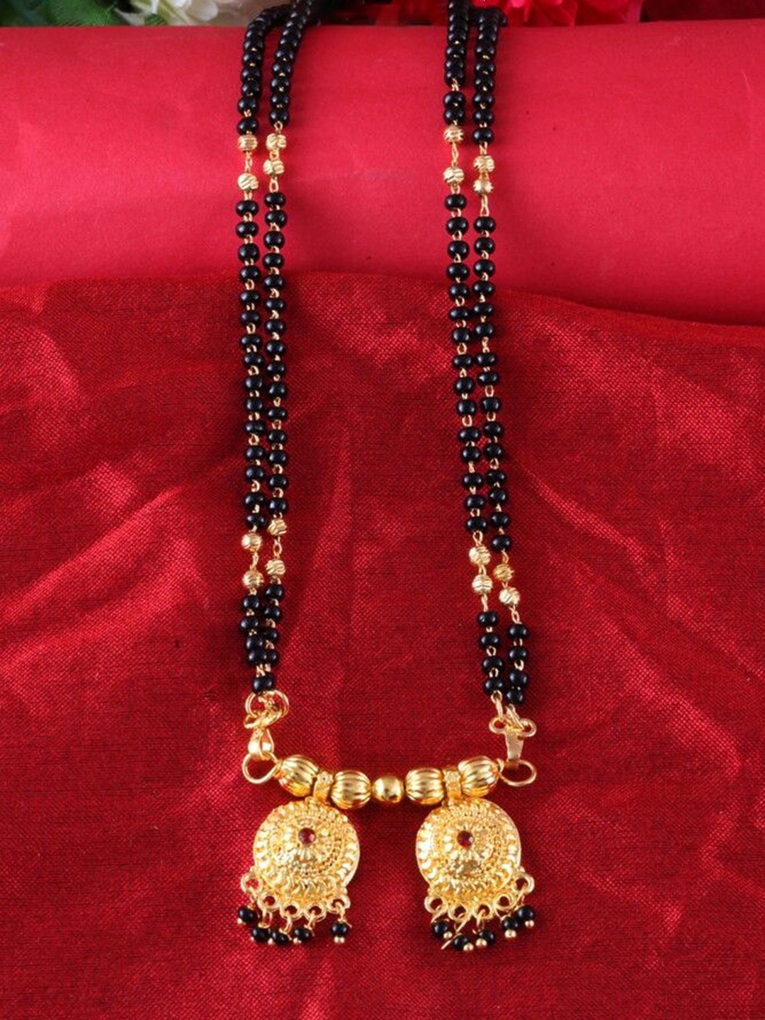 

DIVASTRI One Gram Gold-Plated Beaded Mangalsutra