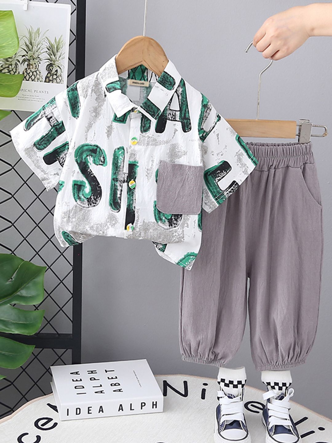 

INCLUD Boys Printed Shirt, White