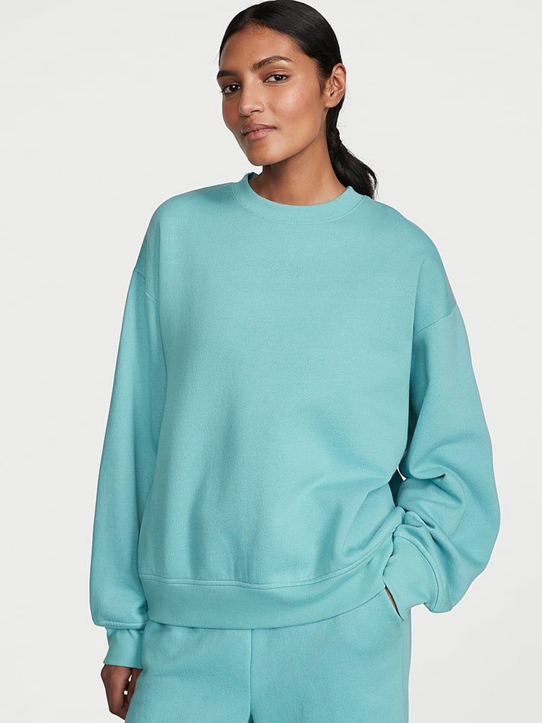 

Victoria's Secret Women Round Neck Pullover Sweatshirt, Blue