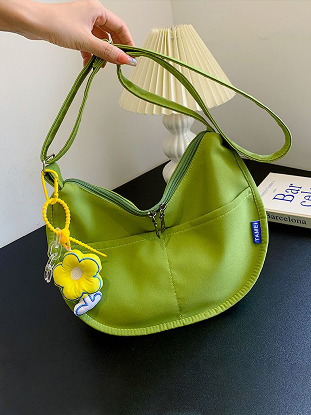 

StyleCast x Revolte Half Moon Hobo Bag, Green
