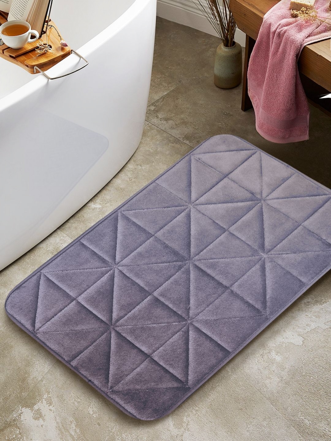 

BIANCA Purple Anti-Slip Bath Rug