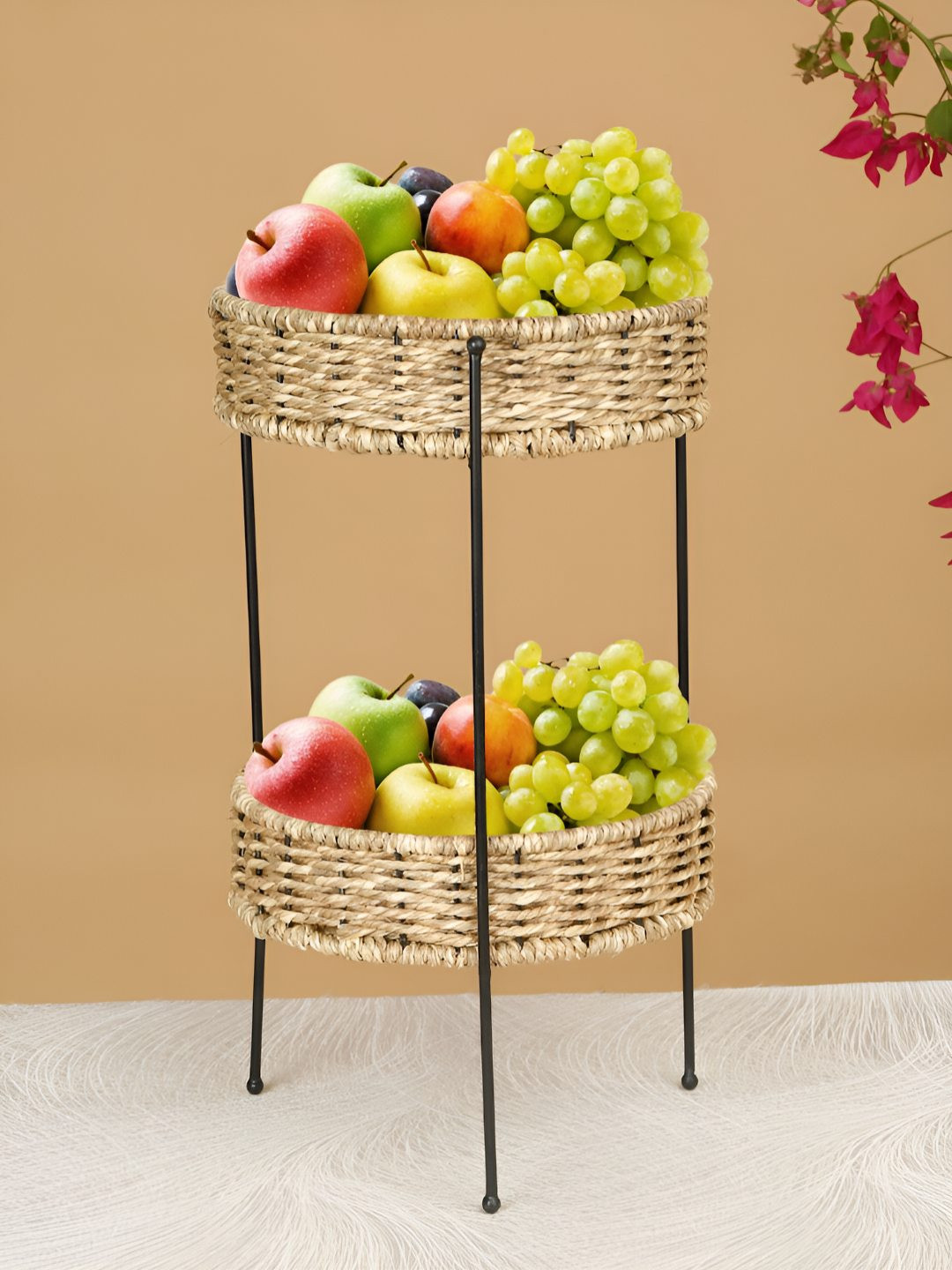

MODEFE Brown 2024 Bamboo Easy to Clean Core Fruit and Vegetable Basket