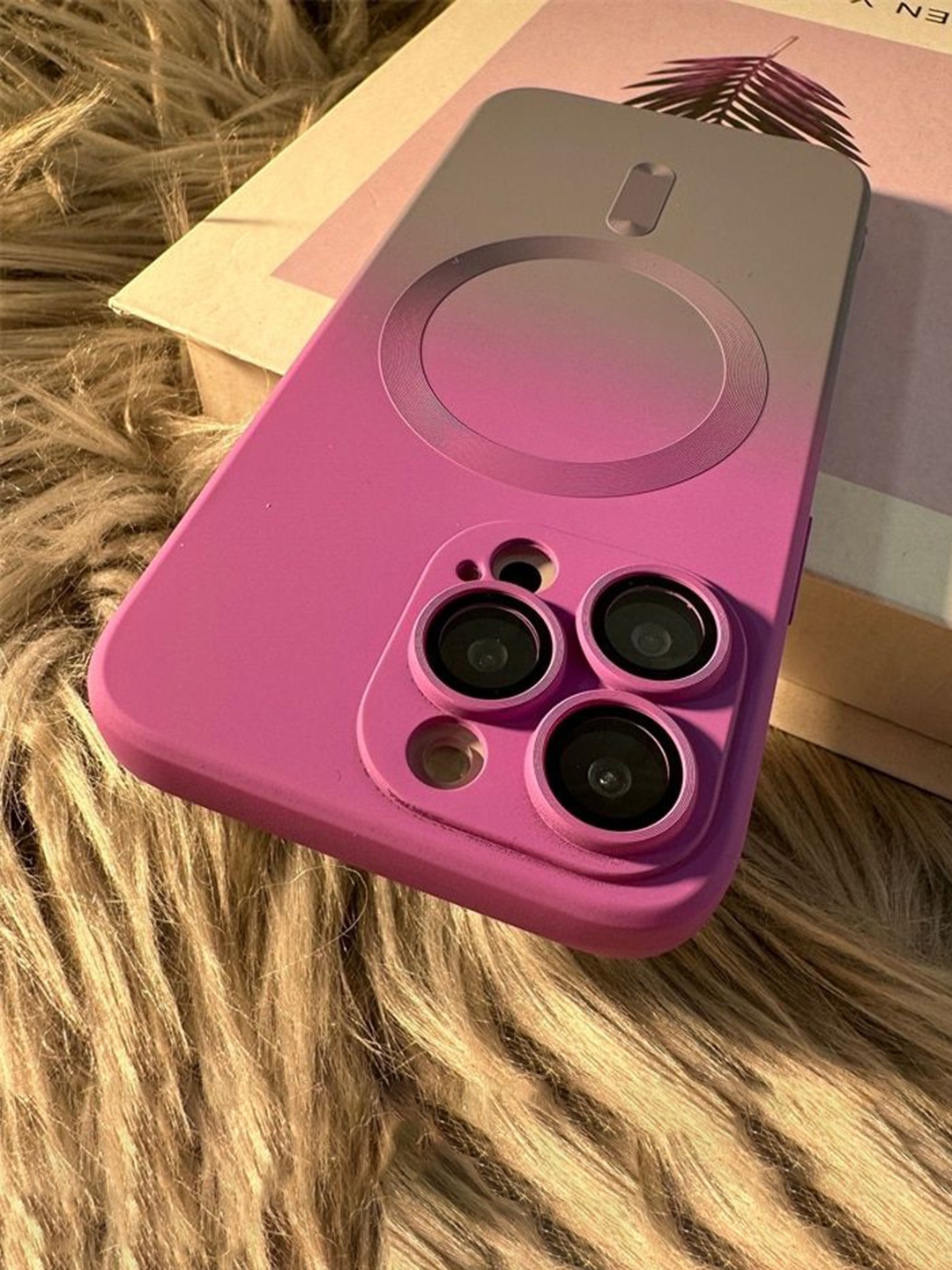 

Luxury Kase Solid Printed iPhone 13 Pro Max Back Case Mobile Accessories, Purple