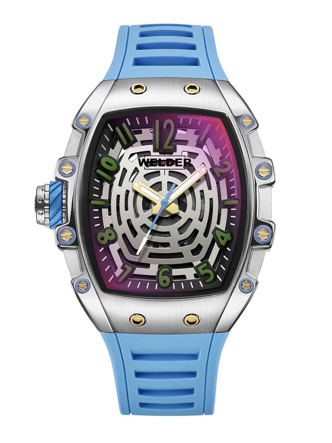 

WELDER Men Brass Dial & Straps Analogue Watch WRH3010-R, Multi