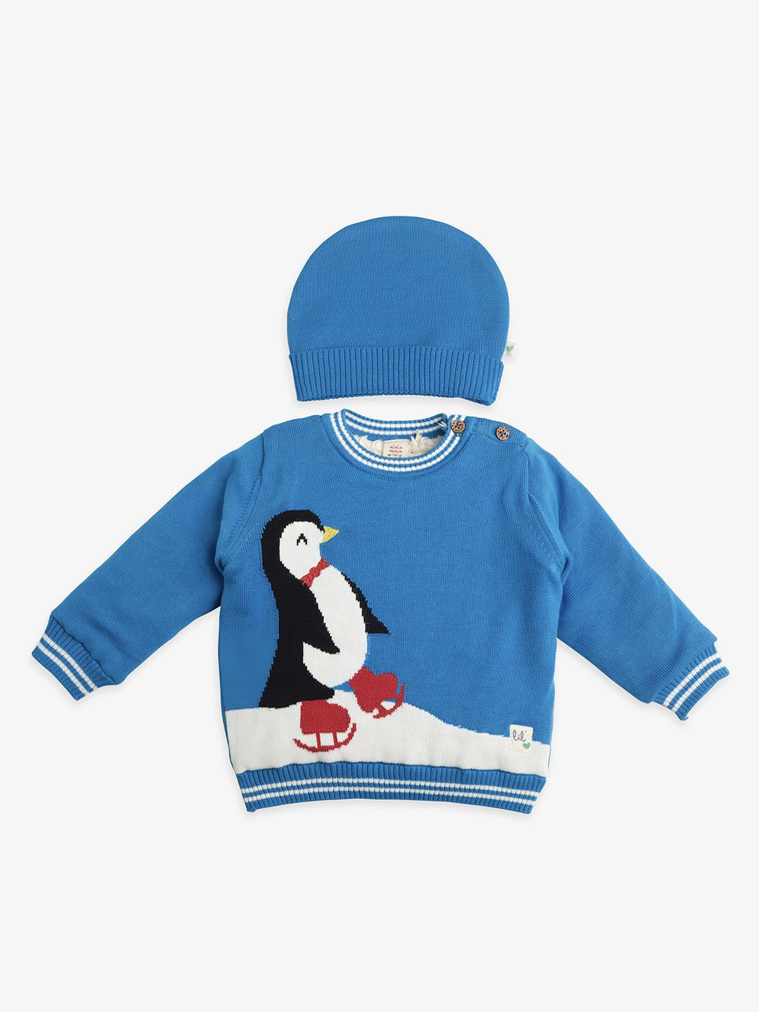 

Ed-a-Mamma Baby Boys Cotton Printed Pullover, Blue