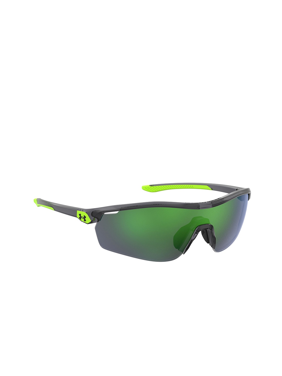 

UNDER ARMOUR Boys Half Rim Shield Sunglasses 204186KB799Z9, Grey