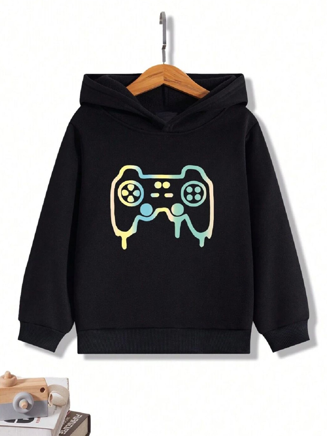 

BAESD Girls Cotton Printed Sweatshirt, Black