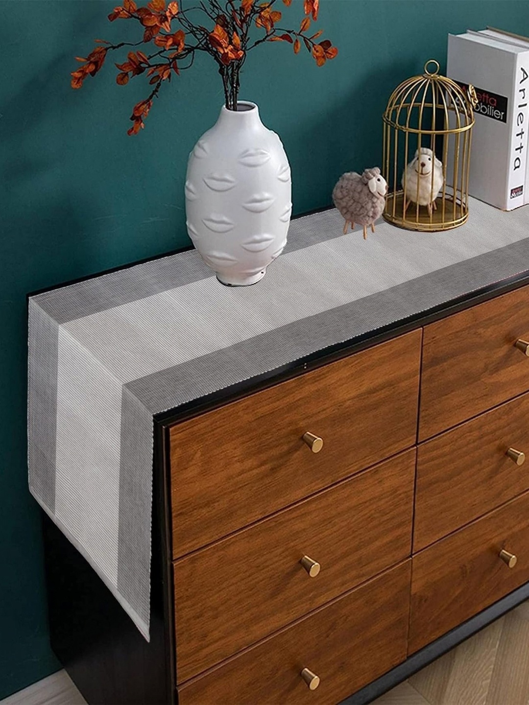 

Lushomes Grey Cotton Dinning Table Runners
