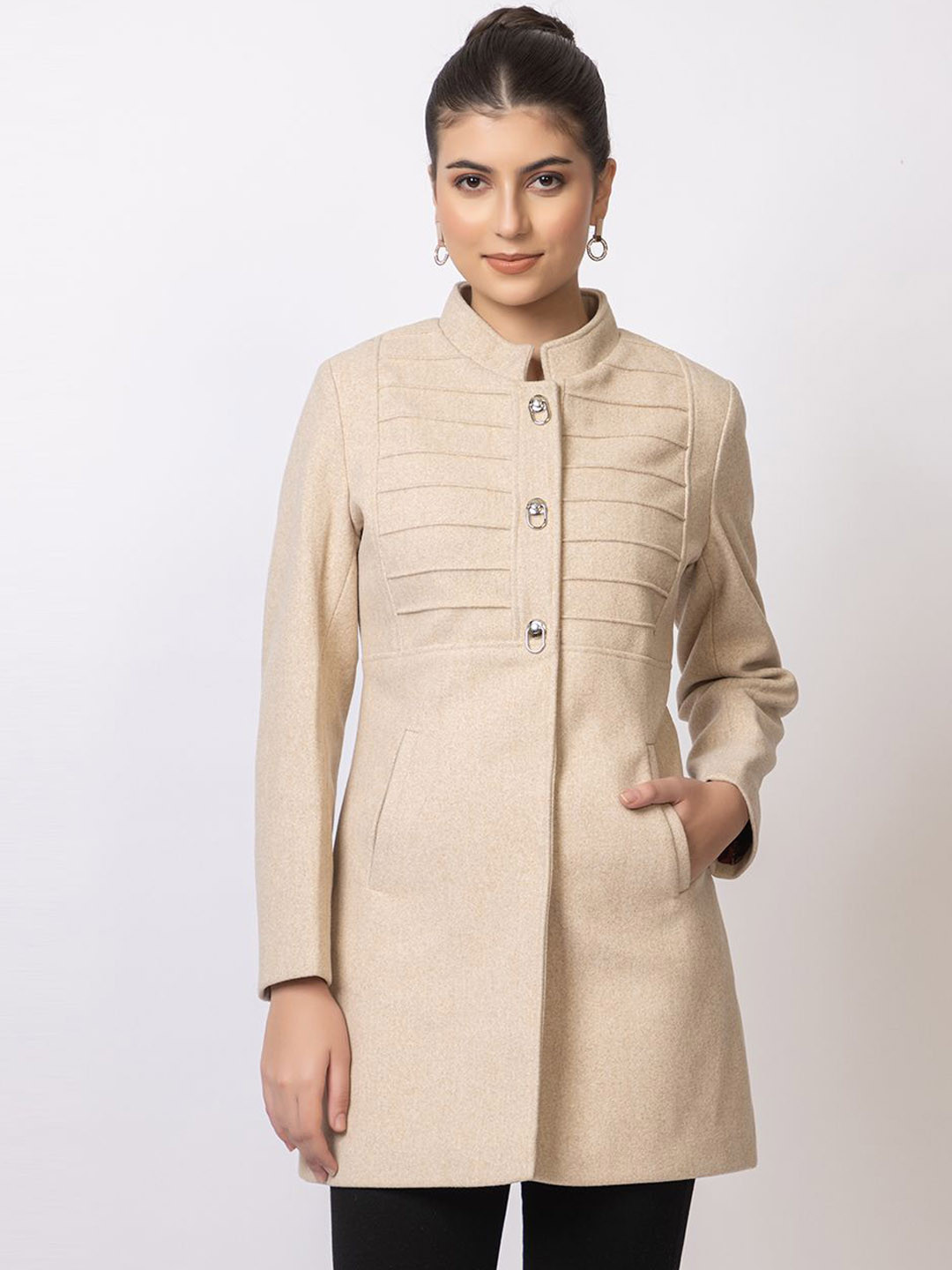 

GFO Self-Design Single-Breasted Blazers, Beige