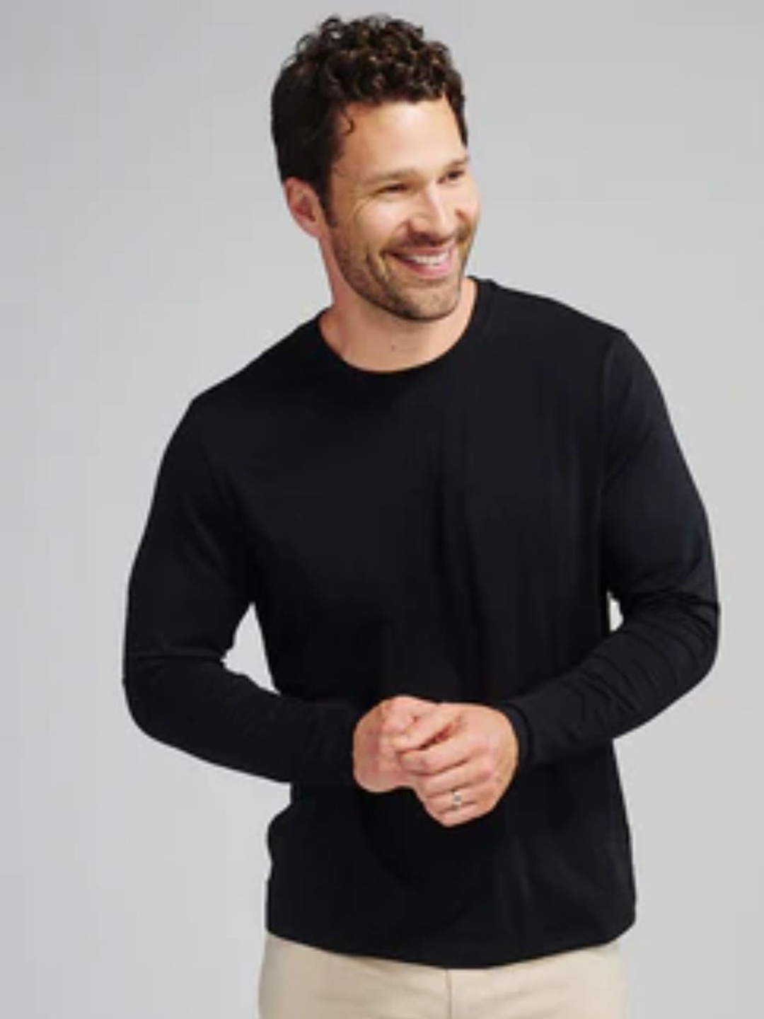 

inner element Men Extended Sleeves Bio Finish Pockets T-shirt, Black