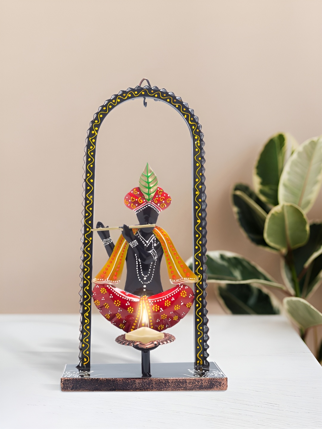 

Golden Peacock Black Religious Idol Showpiece