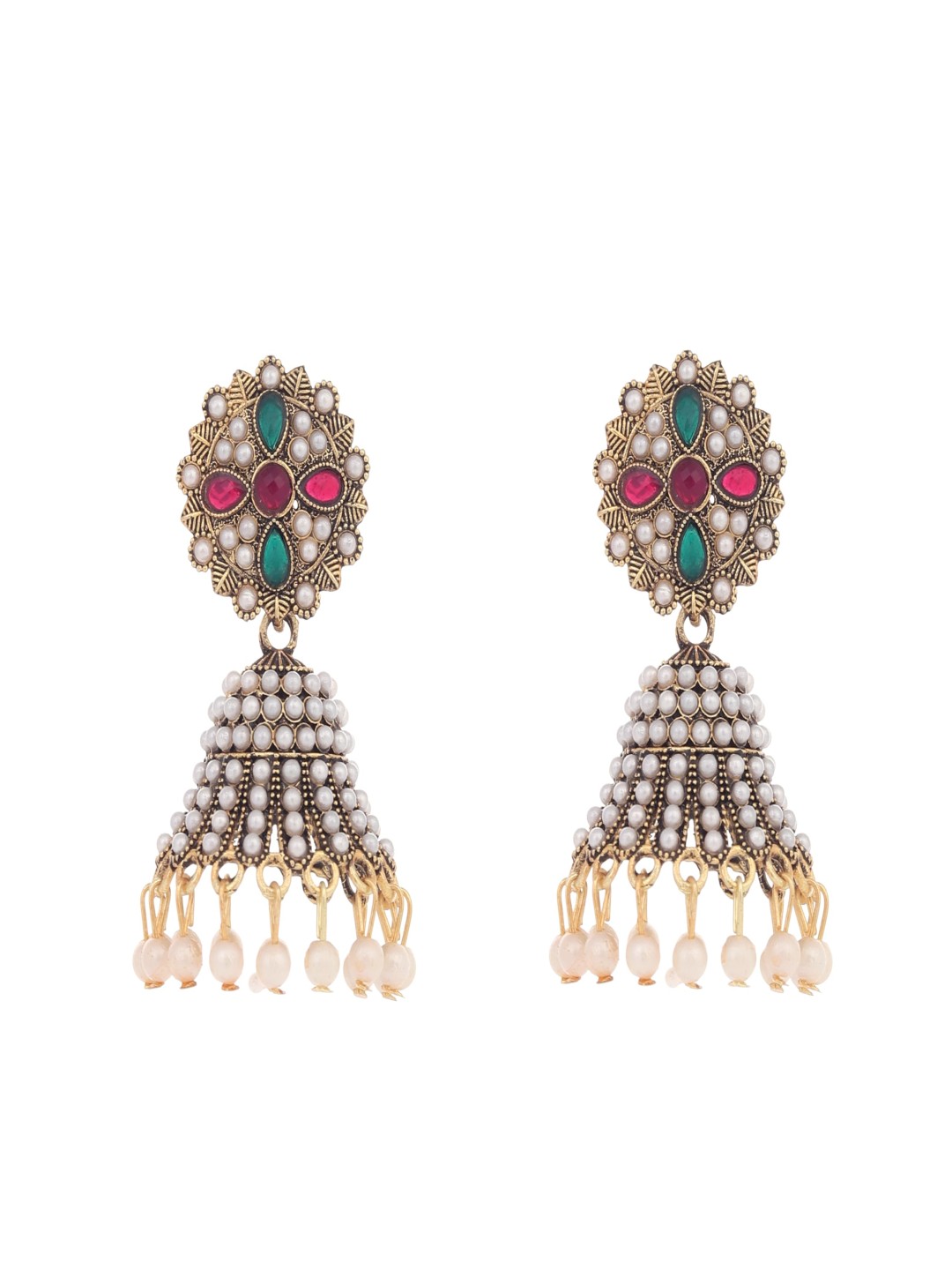 

Styled Diva Contemporary Jhumkas Earrings, Grey