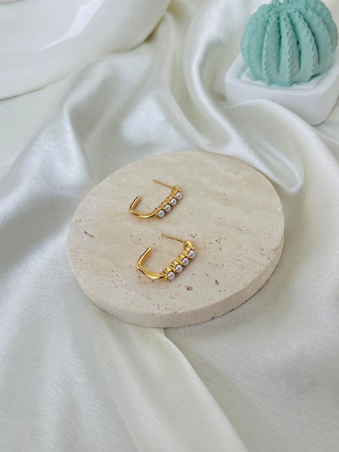 

The Cacti Store Contemporary Hoop Earrings, Gold
