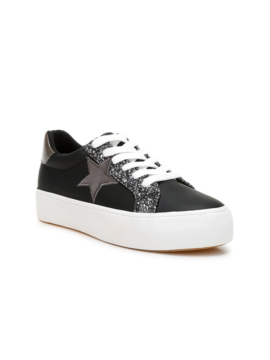 

London Rag Women Leather Sneakers, Black