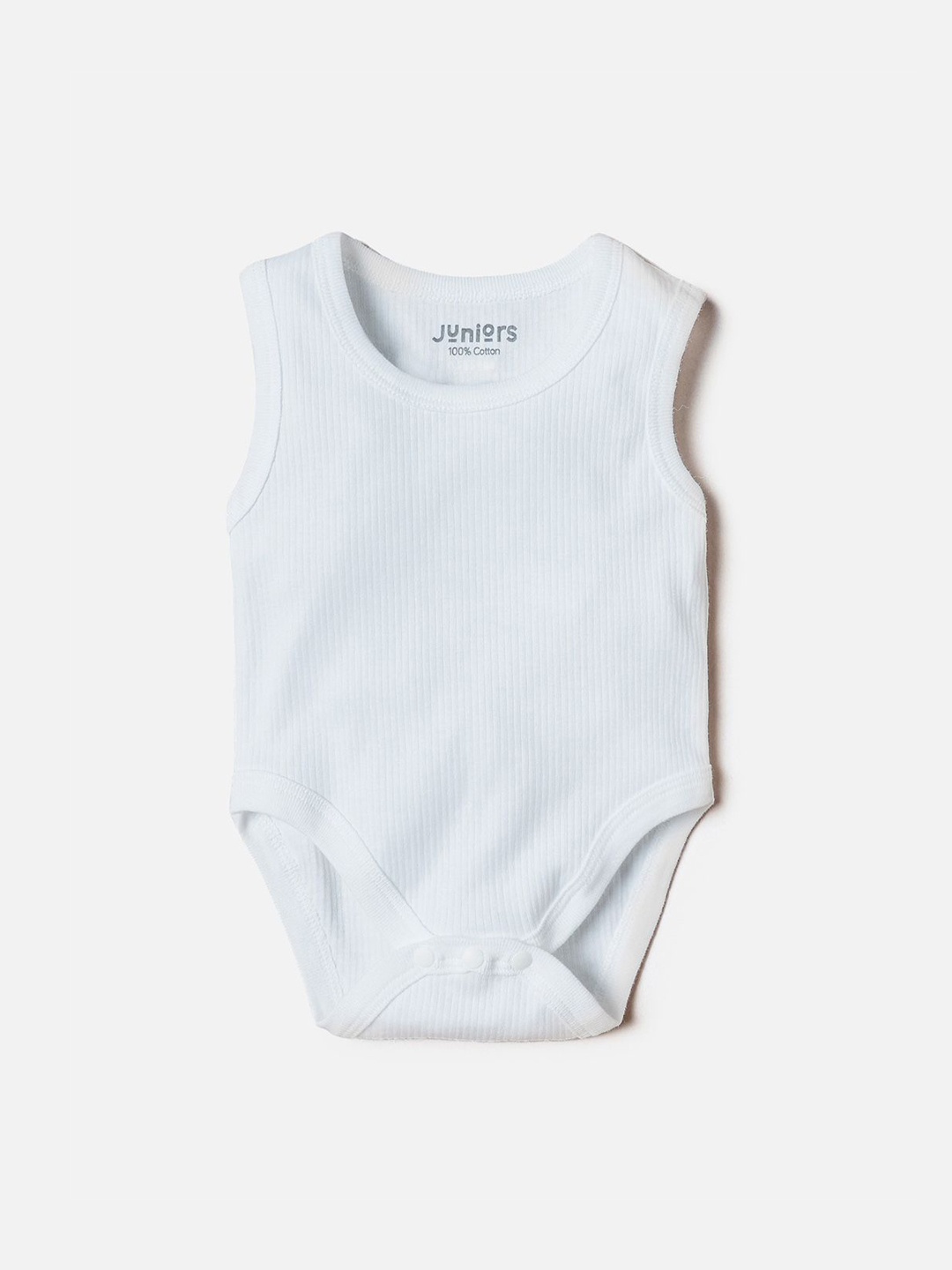 

Juniors by Babyshop Boys Cotton Sleeveless Bodysuit, White