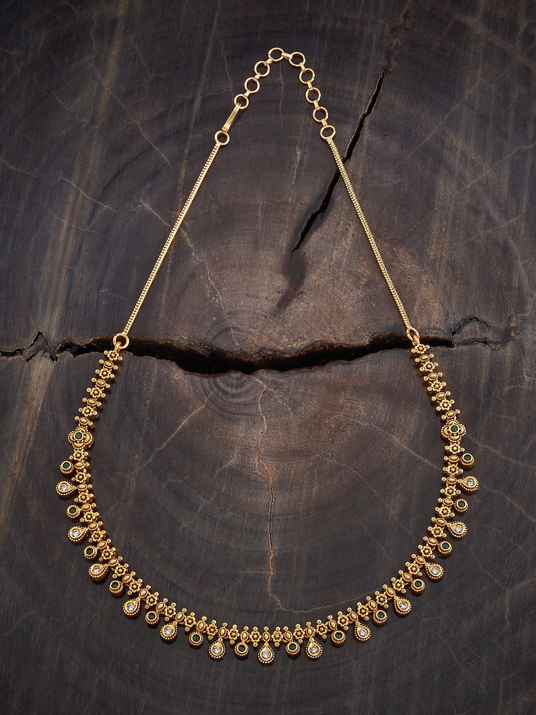 

Kushal's Fashion Jewellery Gold-Plated Antique Necklace