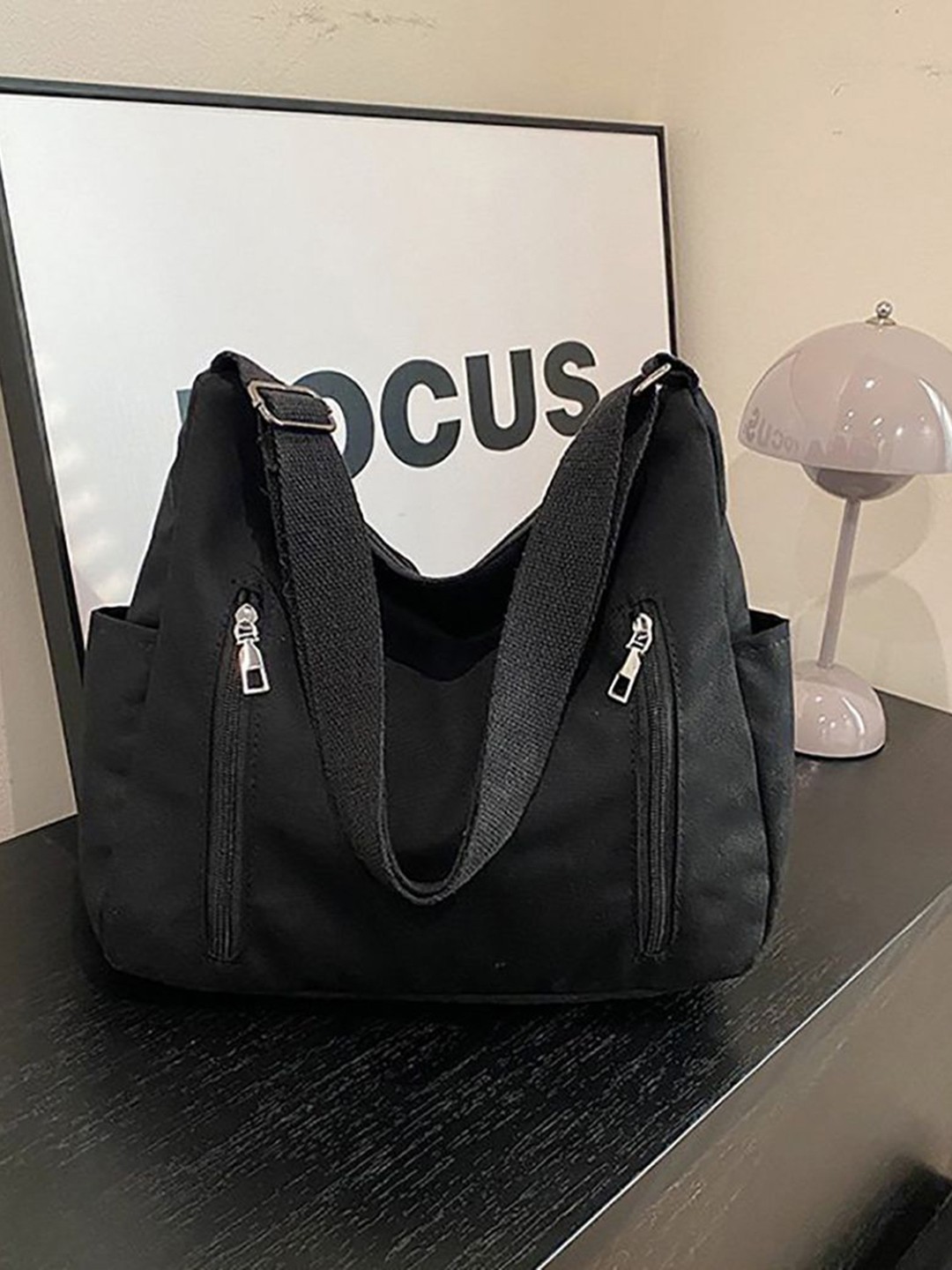 

StyleCast x Revolte Half Moon Handheld Bag, Black
