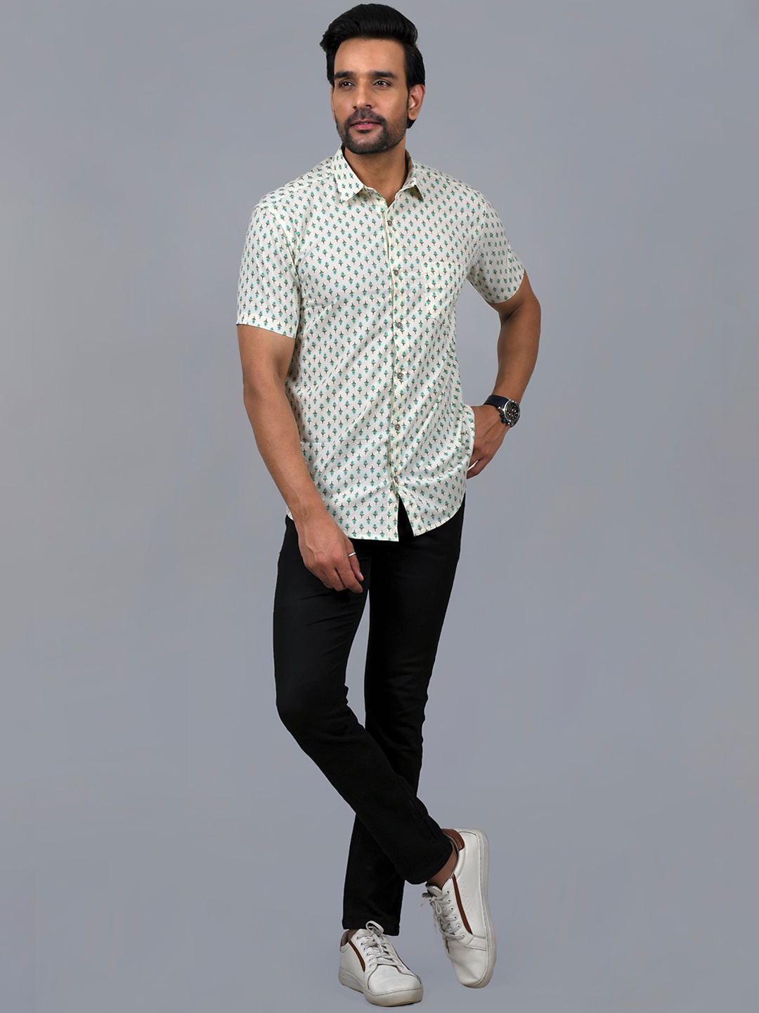 

JAIPURI COLLECTION Men Standard Opaque Printed Casual Shirt, Multi