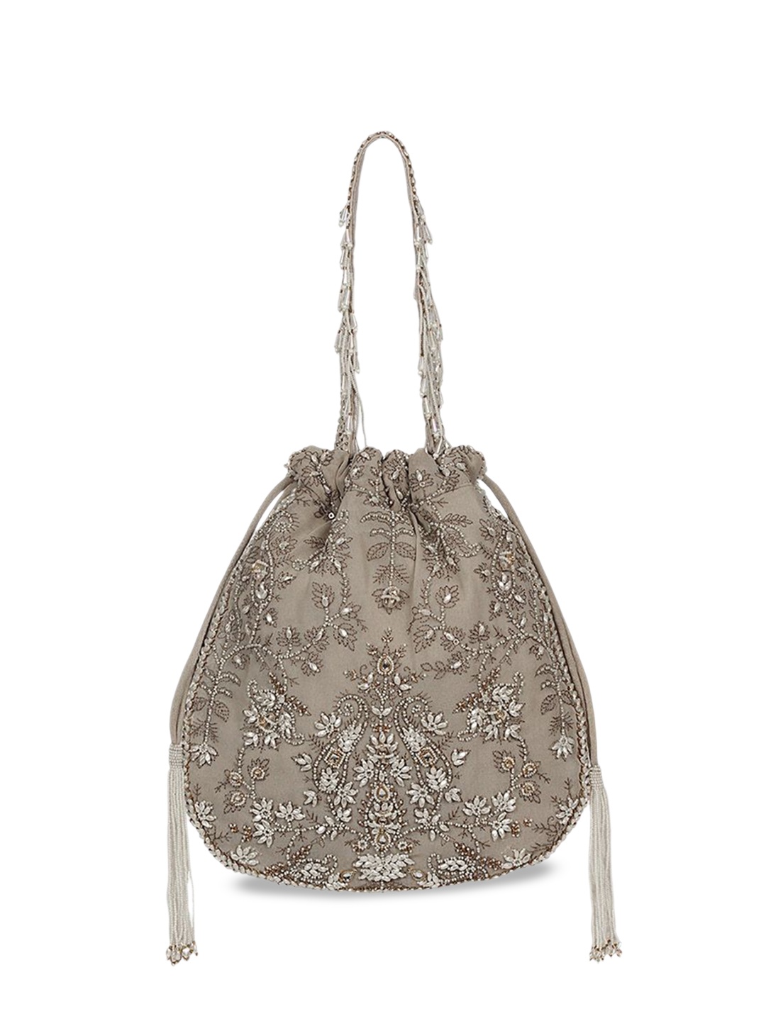 

Lovetobag Embellished Shopper Handheld Bag, Grey
