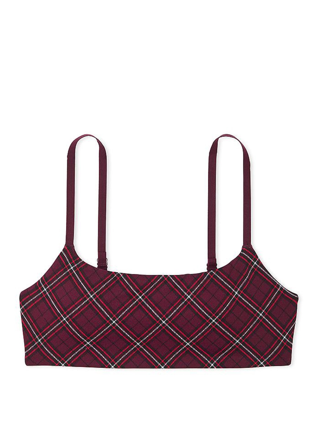 

Victoria's Secret Checked Medium Coverage Lightly Padded Workout Bra, Rose