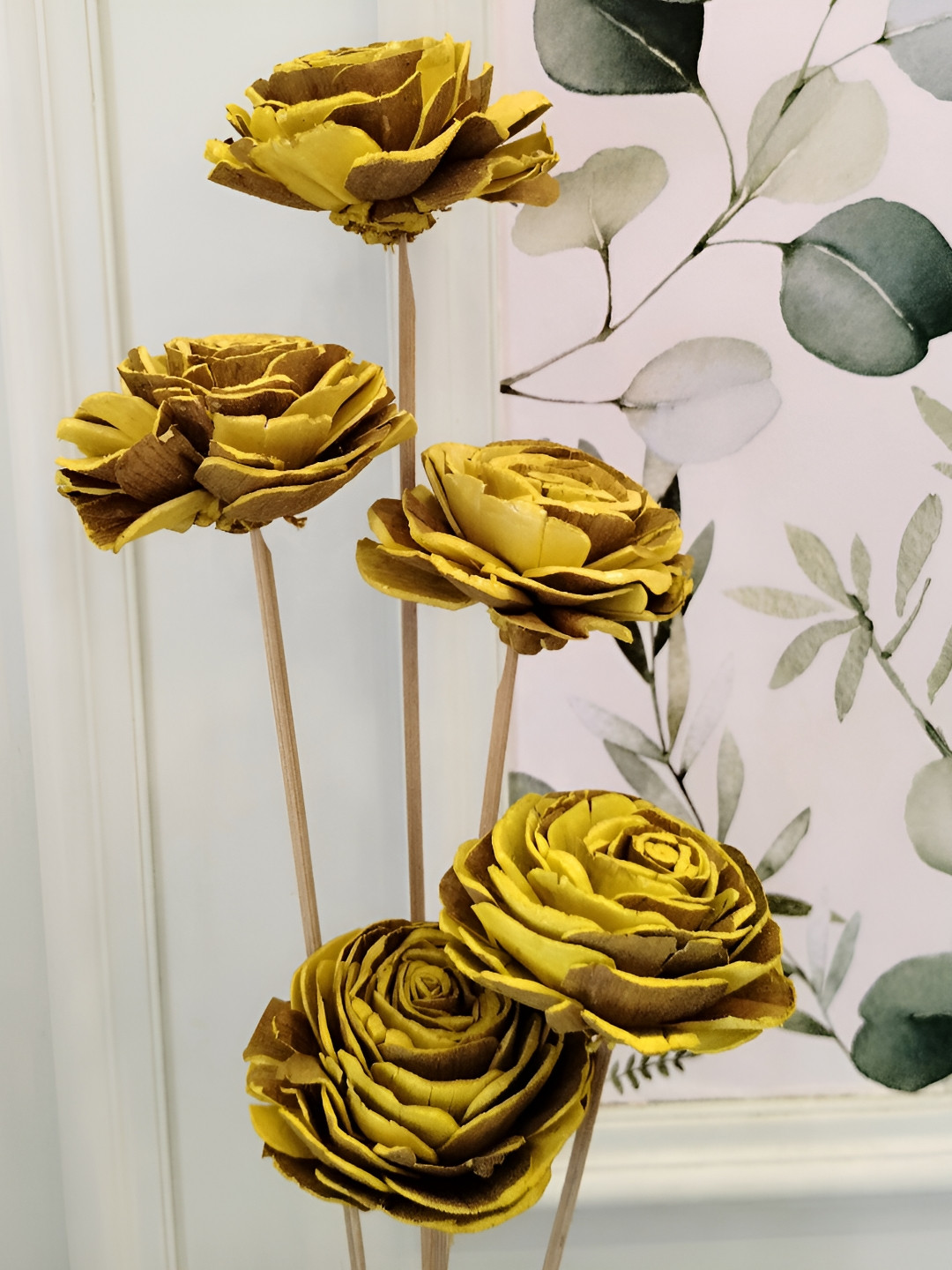 

Myntra Elegant Homes Beige 1 Bunch Rose Artificial Flower