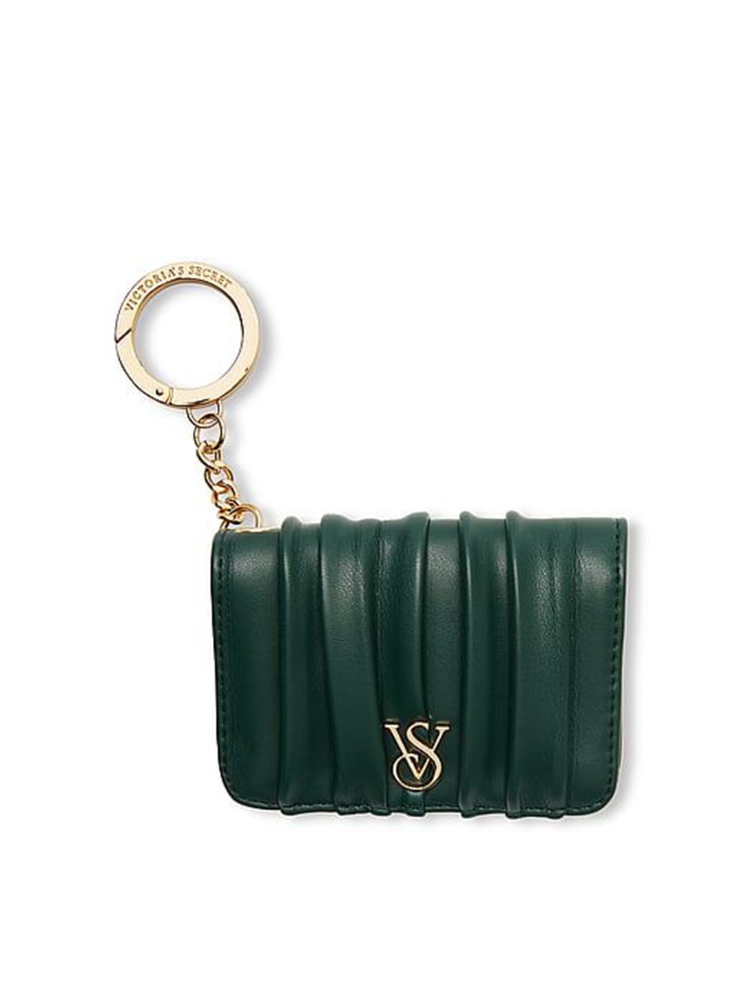 

Victoria's Secret Women Self Design Quilted Card Holder, Green