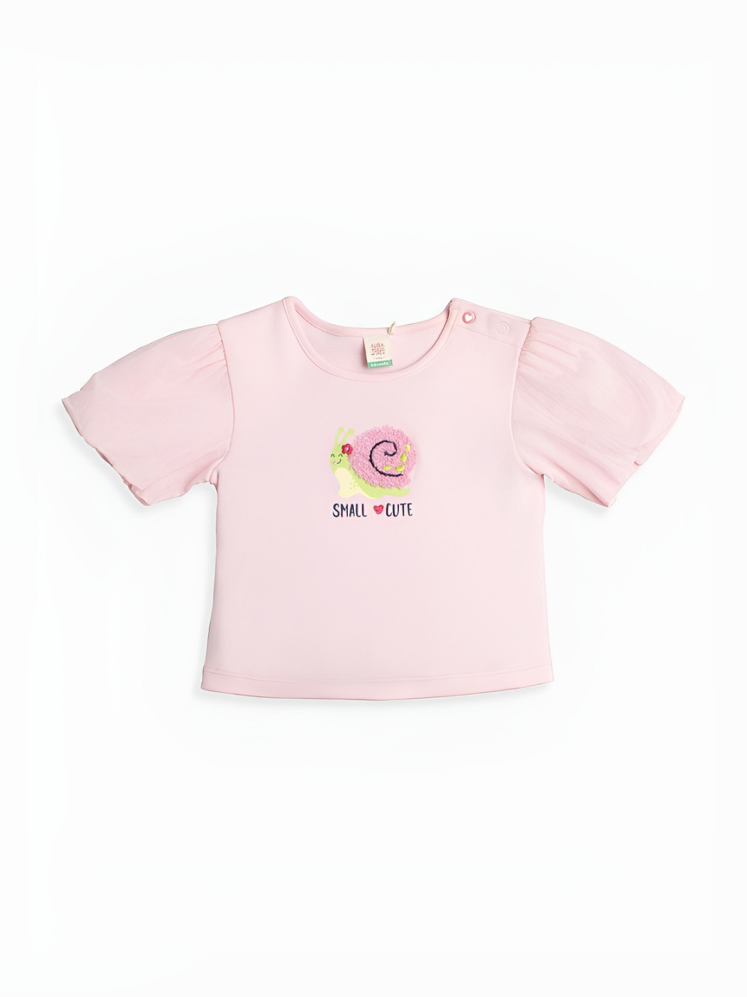 

Ed-a-Mamma Baby Girls Printed Bio Finish Applique T-shirt, Pink