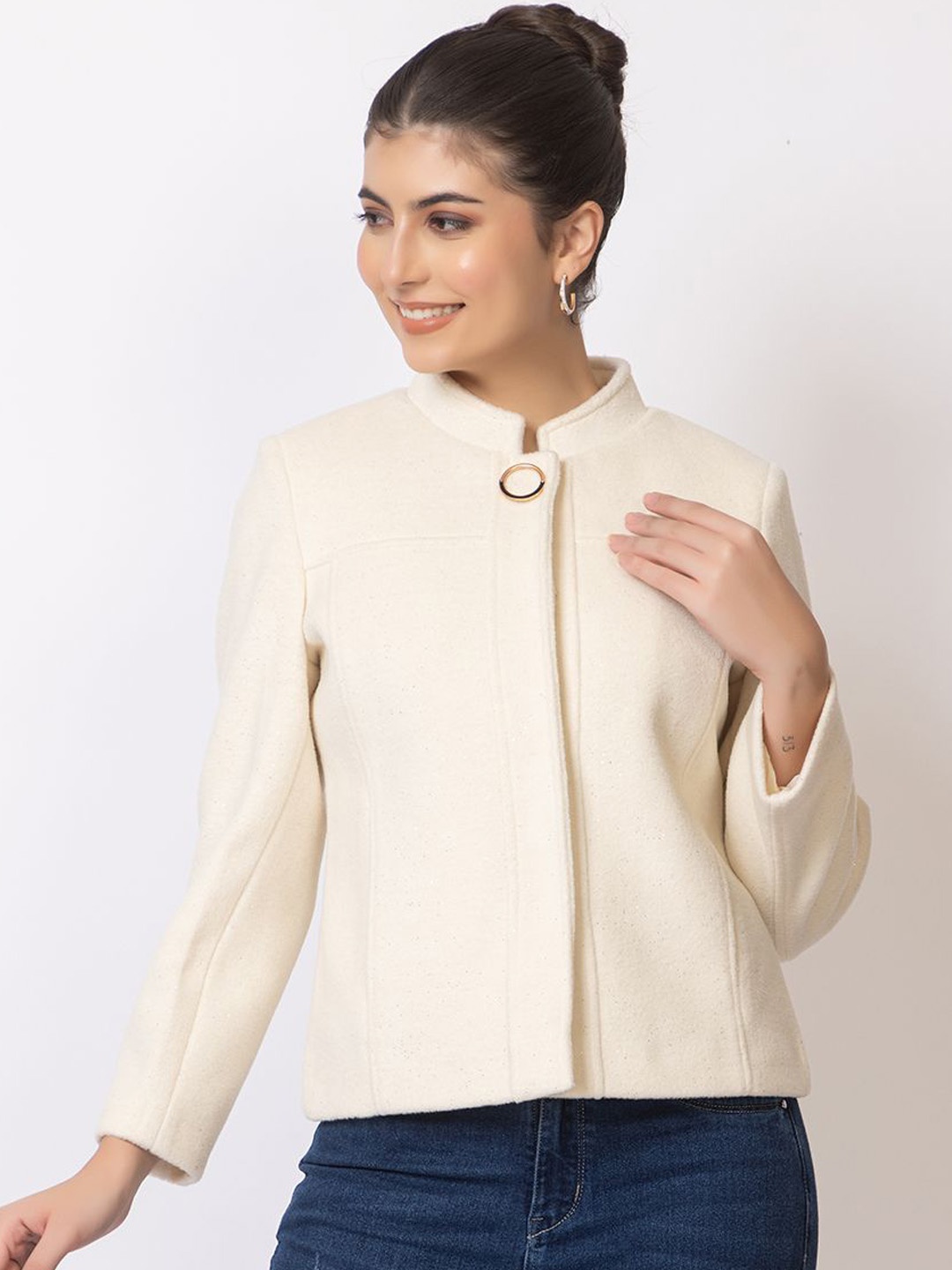 

Navsha Woollen Tailored Jacket, White