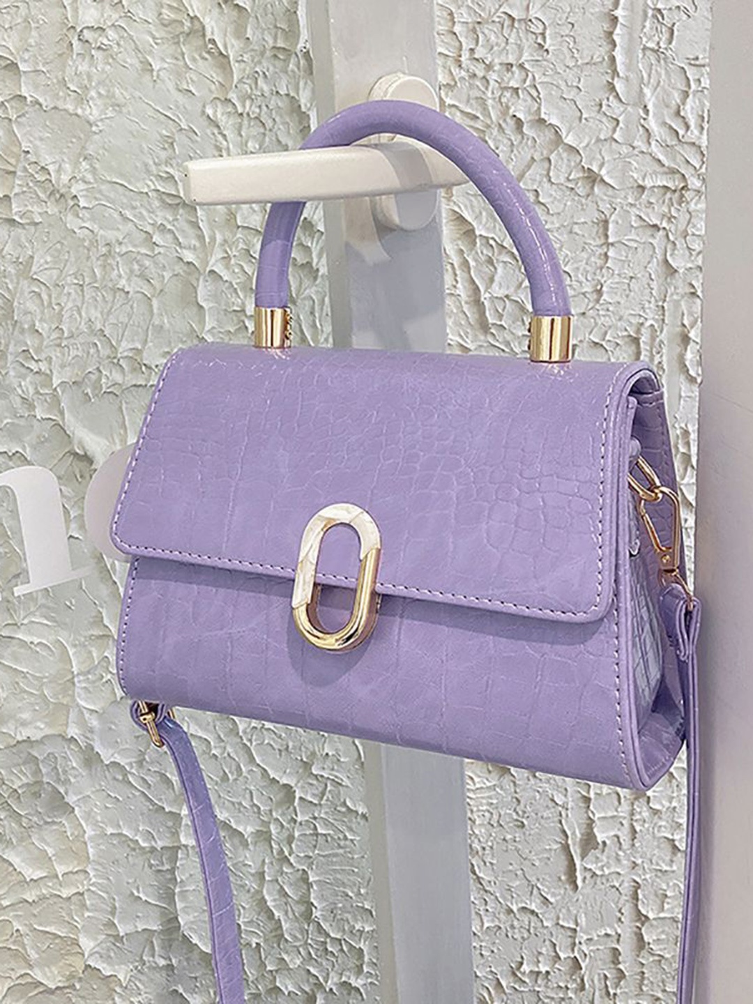 

StyleCast x Revolte Embellished Sling Bag With Detachable Sling Strap, Purple