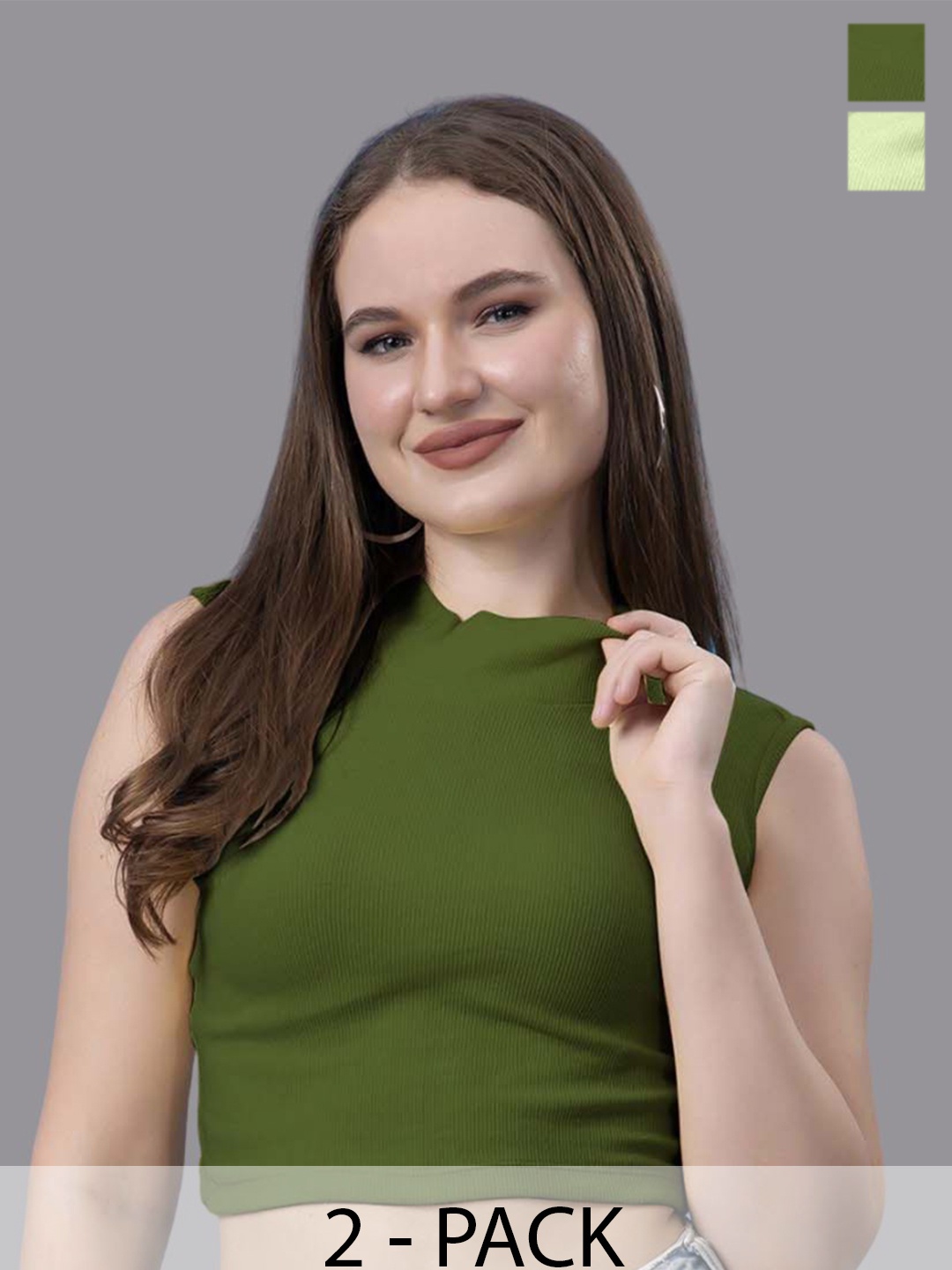 

Friskers Women Cotton Crop Top, Sea green