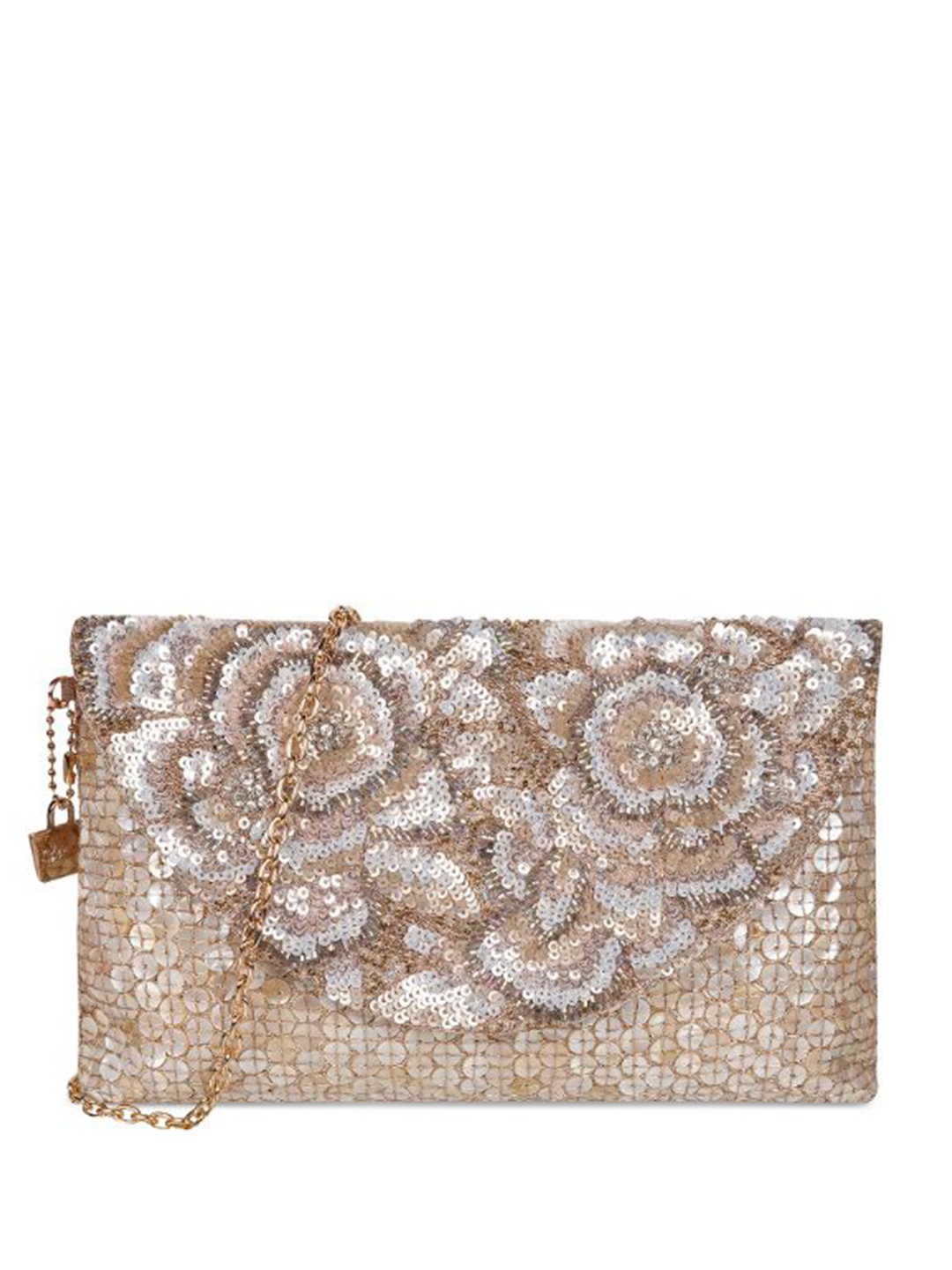 

Cheemo Embellished Envelope Clutch, Off white