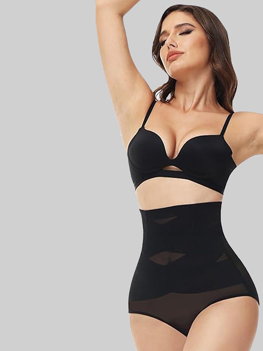 

QIDREZY Women Mid-Rise Tummy Shapewear, Black