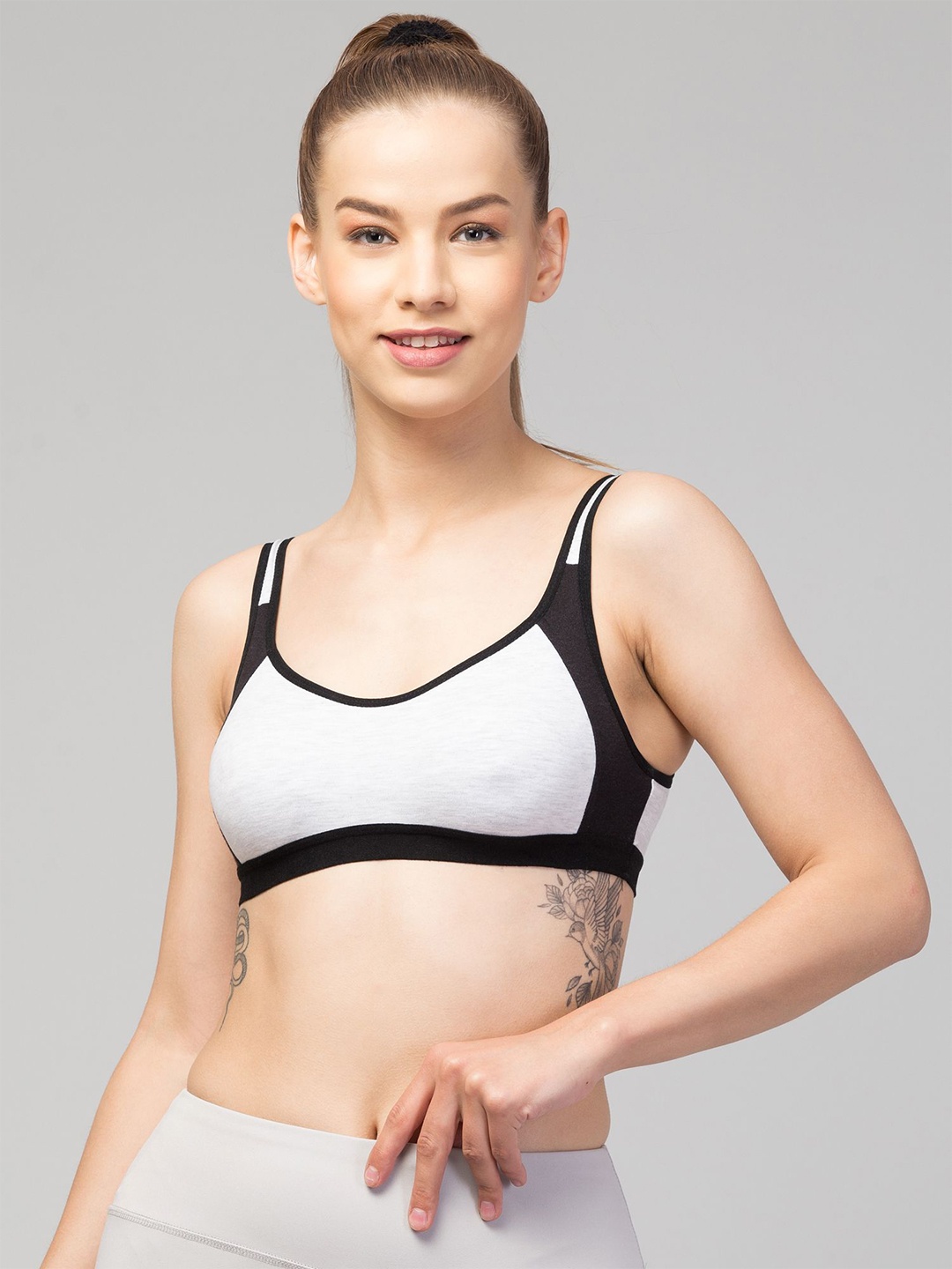 

CKARFE Women Cotton Full Coverage Bra, Black