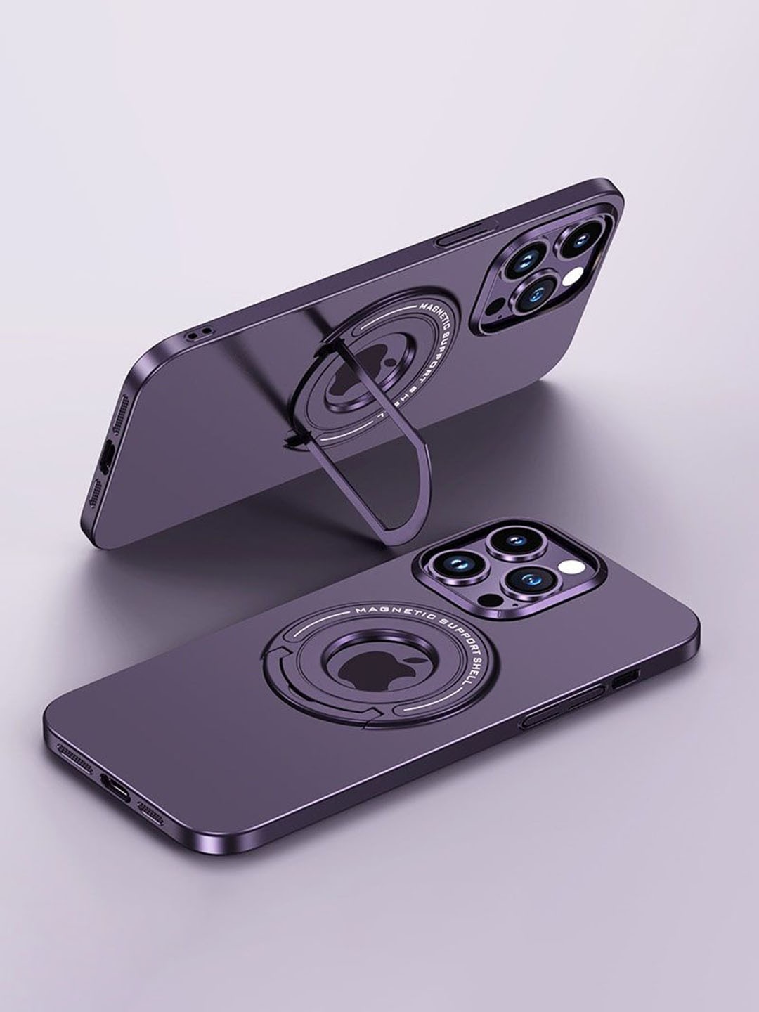 

Luxury Kase Solid Printed iPhone 13 Pro Max Back Case Mobile Accessories, Purple