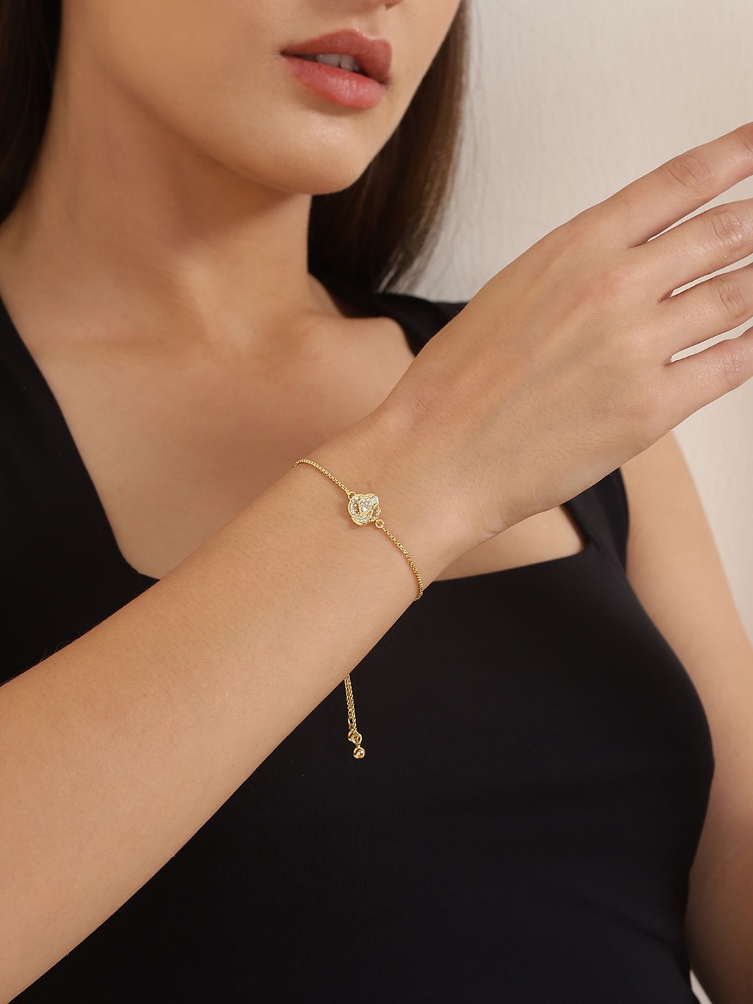 

Ted Baker Crystal Flower Adjustable Bracelet, Gold