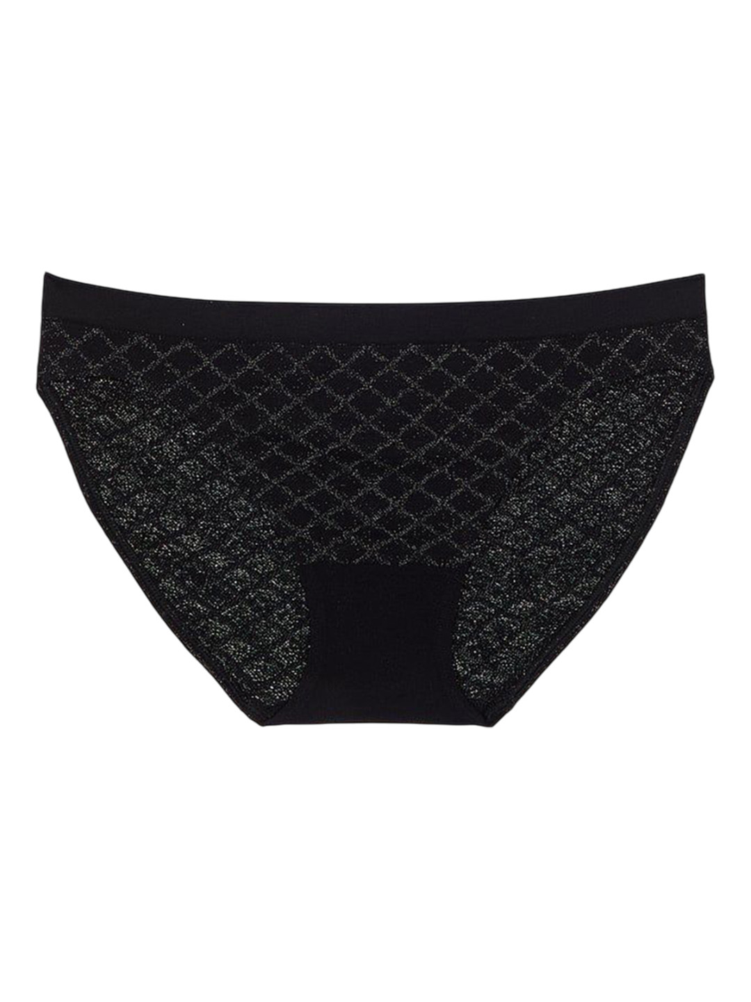 

Victoria's Secret Women Mid-Rise Seamless Self Design Bikini Briefs, Black