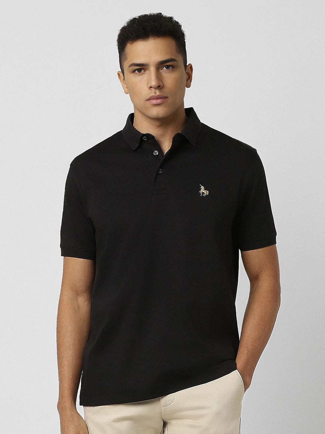 

Van Heusen Sport Men Polo Collar T-shirt, Black