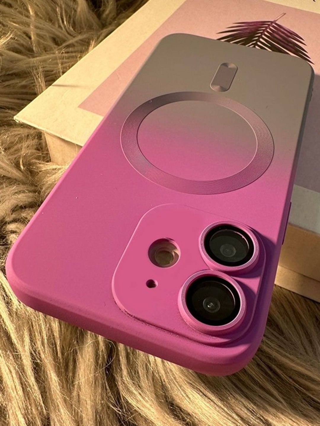 

Luxury Kase Solid Printed iPhone 12 Back Case Mobile Accessories, Purple