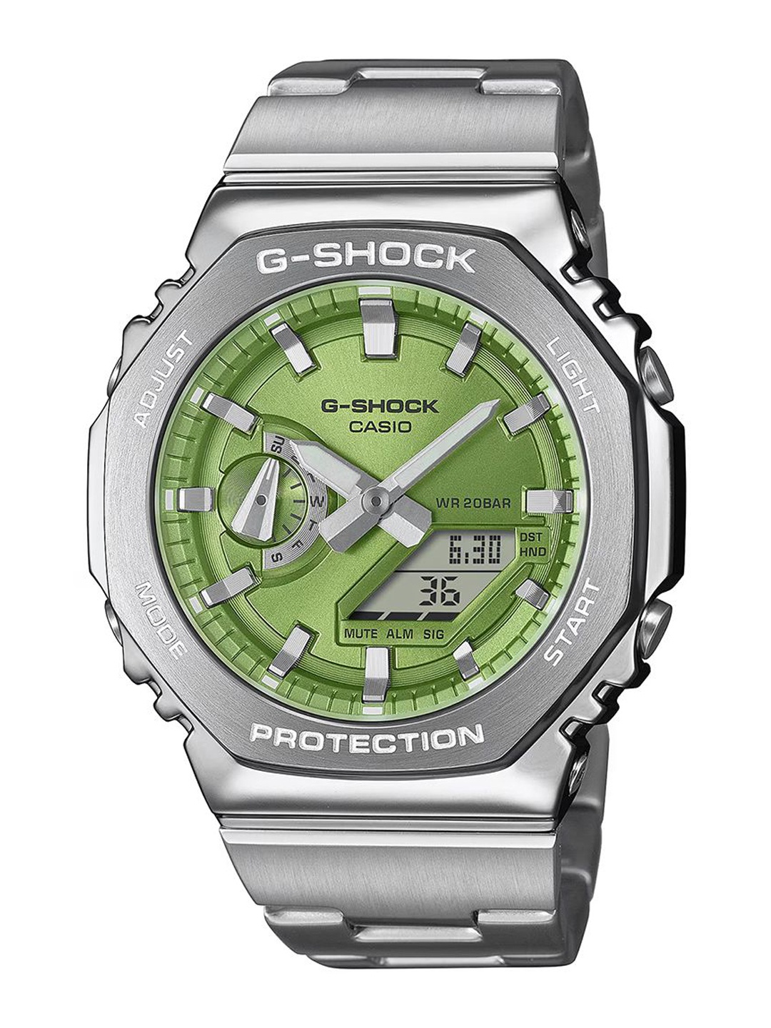 

CASIO Men Round Dial Analogue and Digital Chronograph Watch G1611, Green